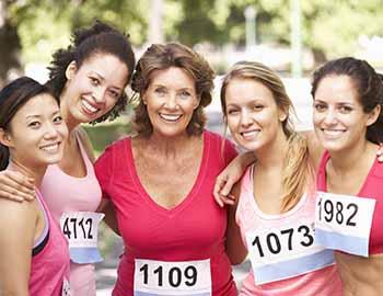 Valentine Day Runners wearing pink