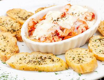 Crab dip and bread