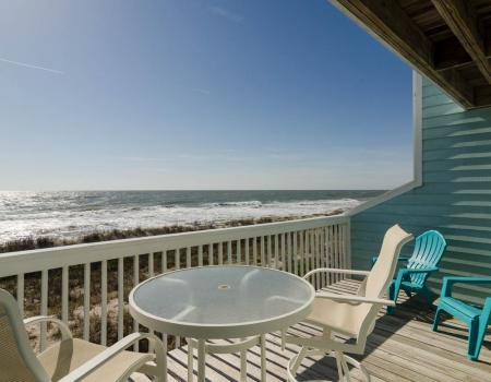 K042 Miss Sea Oceanfront porch in Kure Beach, NC