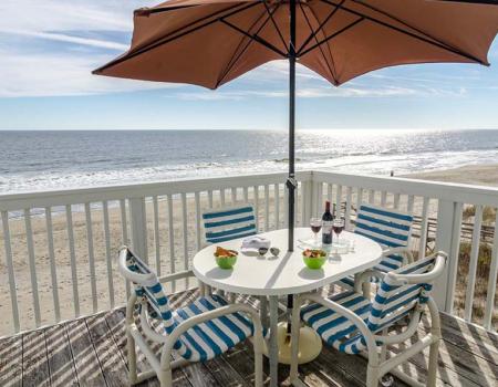 Oceanfront view from Kure Beach