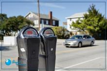 parking meter at a beach community