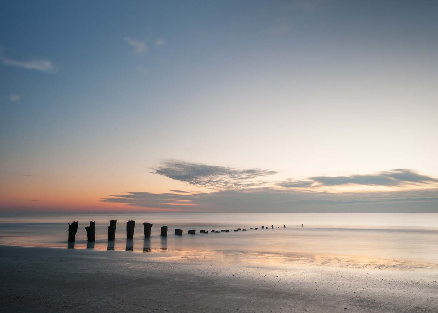 Dusk at Carolina Beach in North Carolina