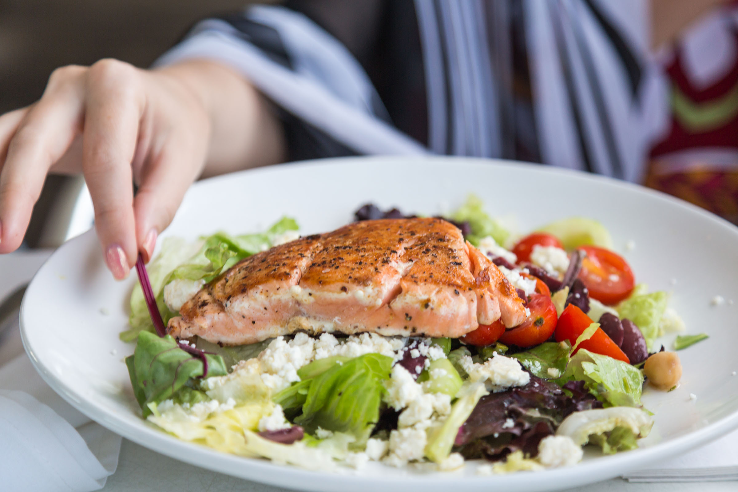 Fresh salad with tuna fish